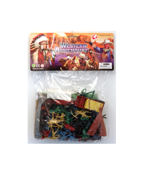 Cowboy and Indian 62 Pc Playset