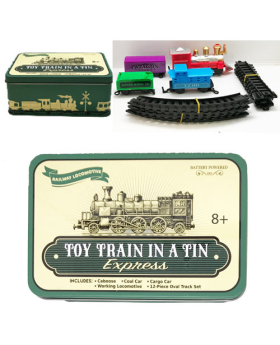 Toy Train in Tin Playset