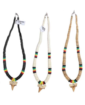 Coco Bead Faux Shark Tooth Neck