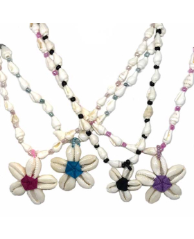 Assorted Cowrie Flower necklace