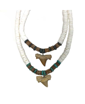 Assorted Shark Tooth Shell Necklace