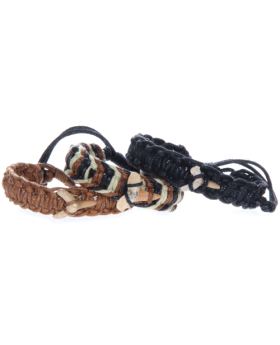 Leather Woven Shark Tooth Bracelet