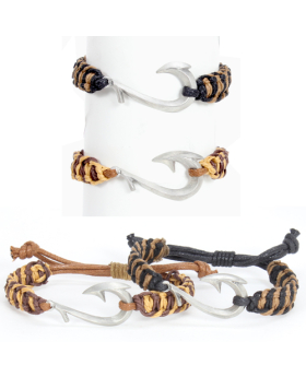 Braided Fish Hook Bracelet