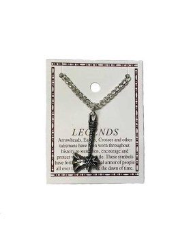Pewter Tomahawk on chain necklace