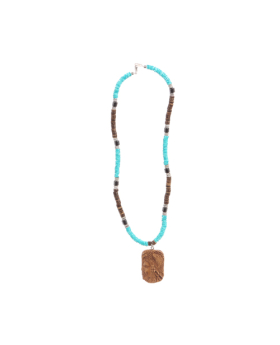 Round Shell Carved Native American Necklace