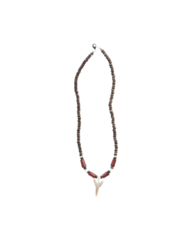 Coco Clam Bead Shark Tooth Necklace
