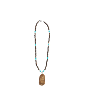 Round Coco Carved Native American Necklace