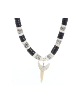 Black/Brown Coco Shell Shark Tooth Necklace