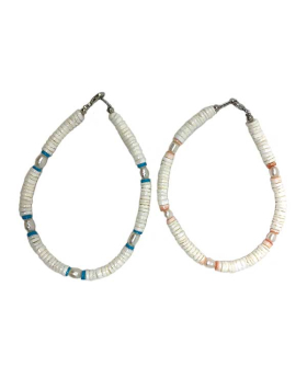 Assorted white shell with pearl anklet