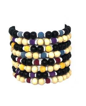 Wood Bead Stretch Bracelet