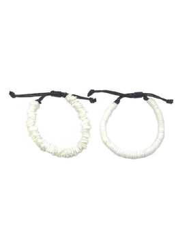 2 styles assorted chip Hishi adjustable bracelet