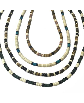 18 inch assorted coco bead necklace