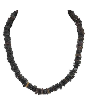 18 inch black chip shell necklace