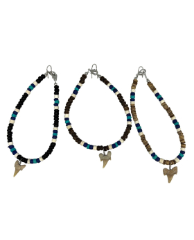 Shark Tooth Anklet with assorted beads