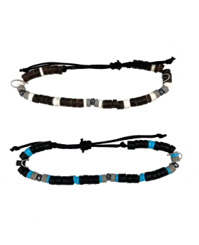  Assorted beaded adjustable bracelet