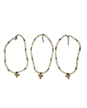 Shark Tooth Necklace with assorted glass beads