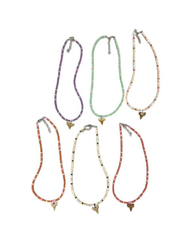 Beaded Shark Tooth Necklace assorted