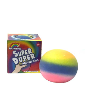 4 inch Rainbow Super Squish ball