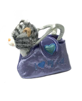 Assorted Plush Kitten in Purse