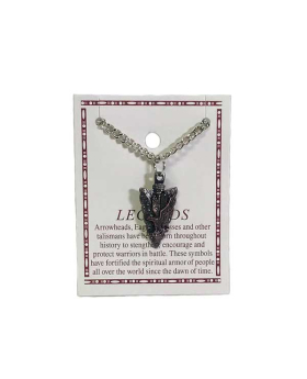 Copper Eagle with small Pewter coin on chain necklace