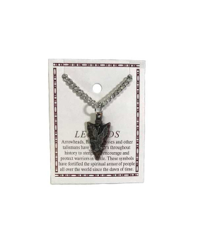 Copper Arrowhead with Pewter Eagle on chain necklace