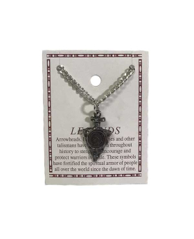 Pewter Arrowhead with Copper coin on chain