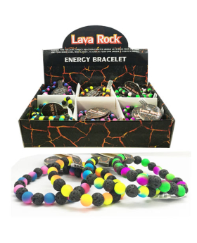 Asst Color Lava Rock Bracelet