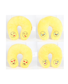 Asst Plush Emoji Travel Pillow