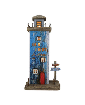Special Price Our Light is On/ Lighthouse Standing LED Figure