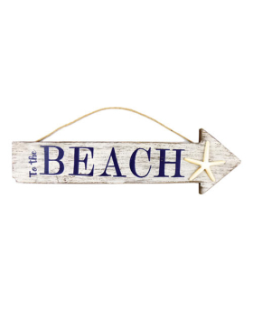 Special Price- Wood To The Beach Arrow Sign