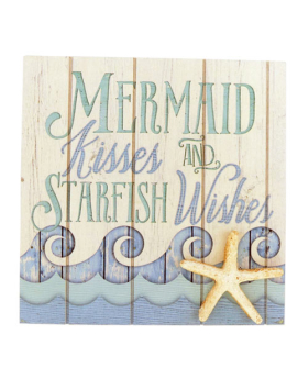 Special Price- Wood Wave Box Sign- Mermaid Kisses