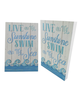 Special Price -  Wood Live in the Sunshine/ Wave Sign