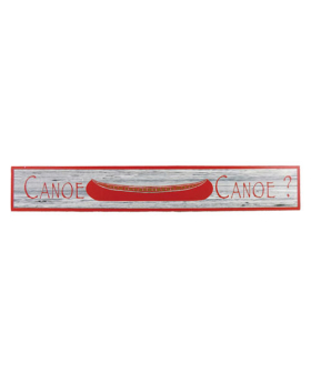 Special Price - Wood Rectangle Sign- Canoe Canoe?