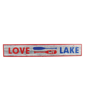 Special Price - Wood Rectangle Sign- Love My Lake