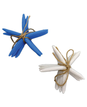2 Asst Set/ 4 ea Resin Starfish Tied Together