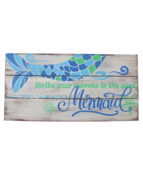 Special Price - Wood Write Your Secrets/ Mermaid Sign