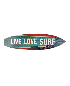Special Price - Wood Live Love Surf Surfboard Sign