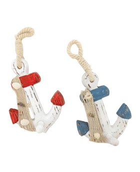 Special Price - 2 Asst Wood Single Anchor Wall Hooks