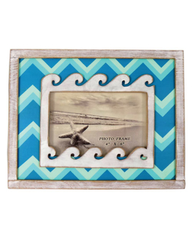 Wood Double Wave 4x6 Photo Frame