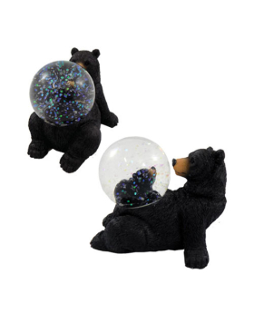 Resin Black Bear w/ Baby in 45mm Waterball