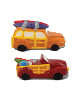Special Price Ceramic Woody w/ Surfboard Salt/ Pepper Set