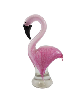 Glass Flamingo Figure