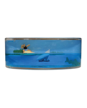 Oblong Water Magnet w/ Surfer & Shark Floaters