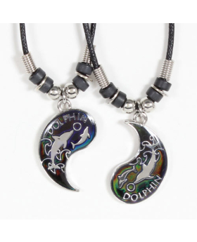 Dragon Yin Yang Friendship Necklace Set