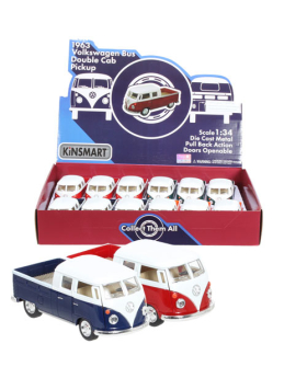 4 inch Die Cast 1963 Vw Double Cab Pick-up Vehicle