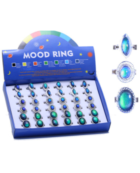 Adjustable Mood Ring 3 Styles Assorted