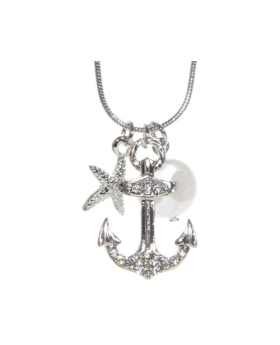 Anchor Starfish Pearl Necklace