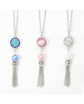 Assorted Color Pearl Tassle Necklace
