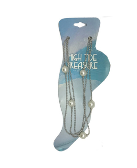 Triple Strand Pearl Anklet