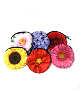 Photo real floral coin purse
